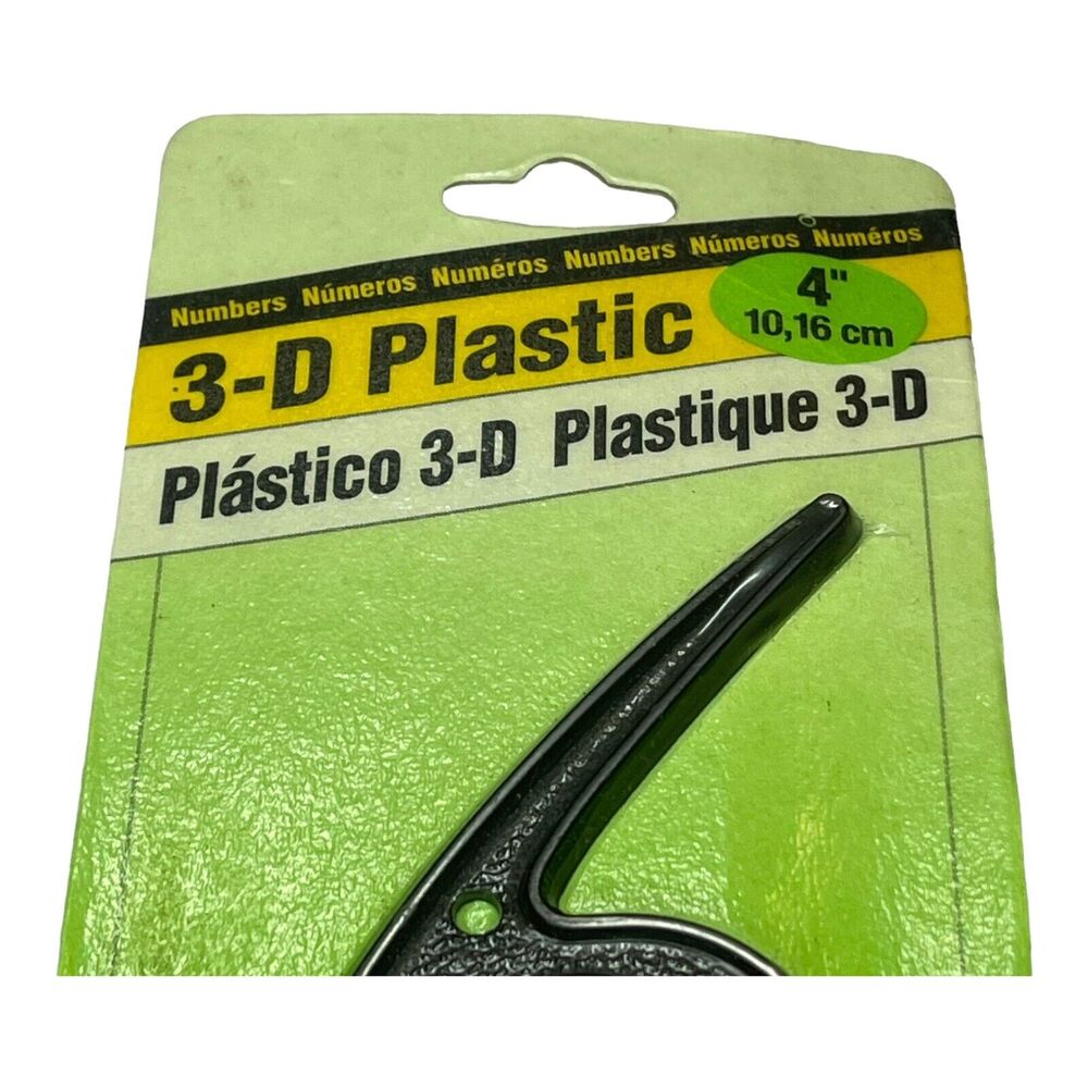 Hy-Ko Black Plastic Number 6 Nail-On NIP - Picture 3 of 6